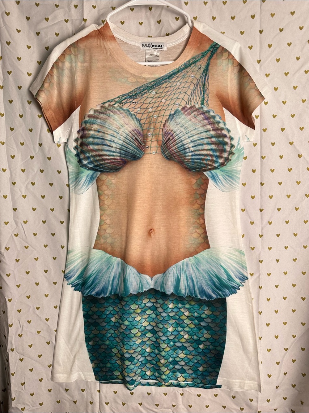 Women's Mermaid humor novelty long tee shirt new without tags medium
